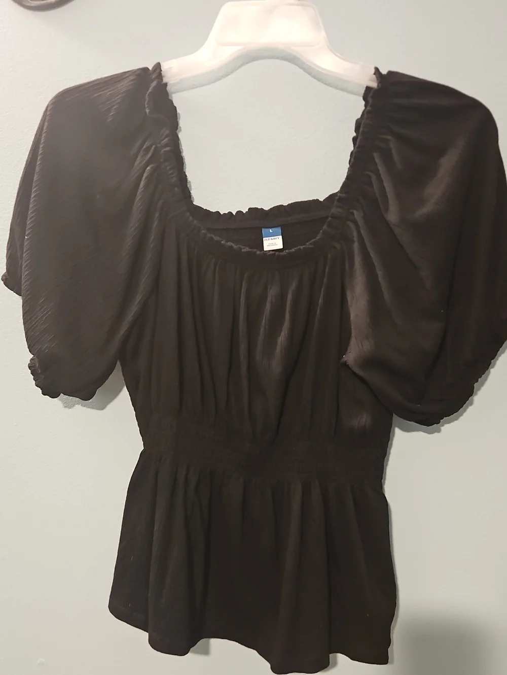 Old Navy Black Peasant Sleeve Blouse